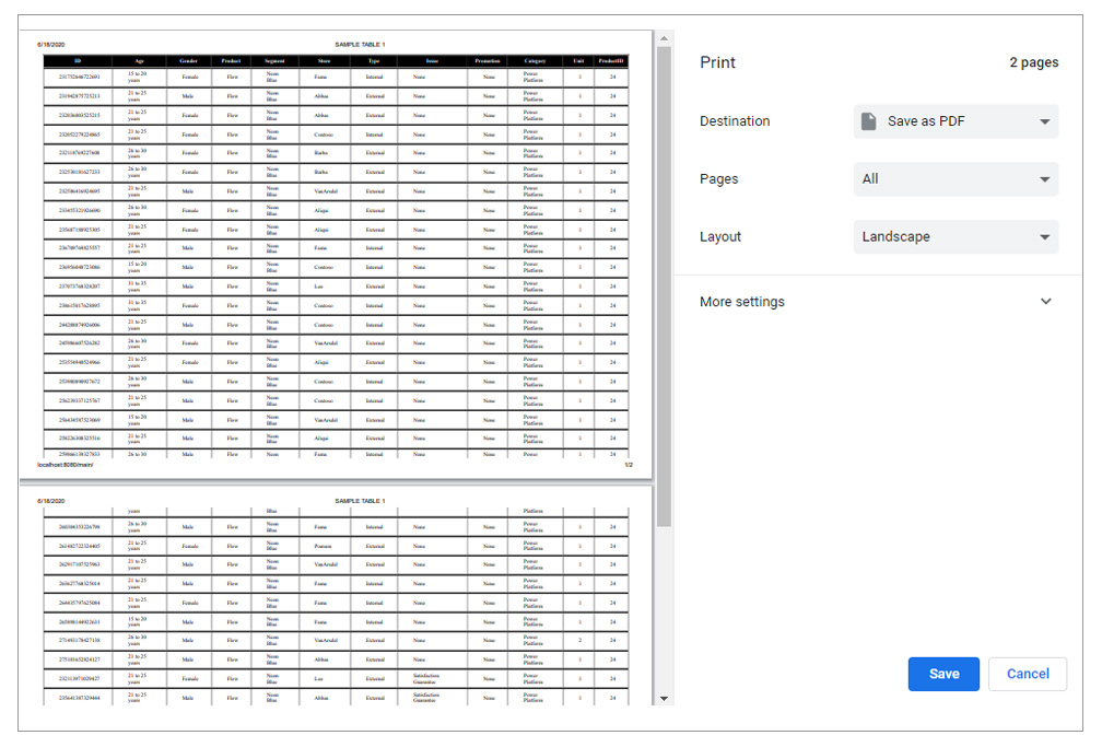 Embedded Power BI Custom Print Functionality - CloudMoyo